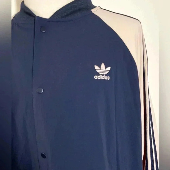 Adidas | Originals Navy Track Jacket | Embroidered | Like New - Picture 3 of 6